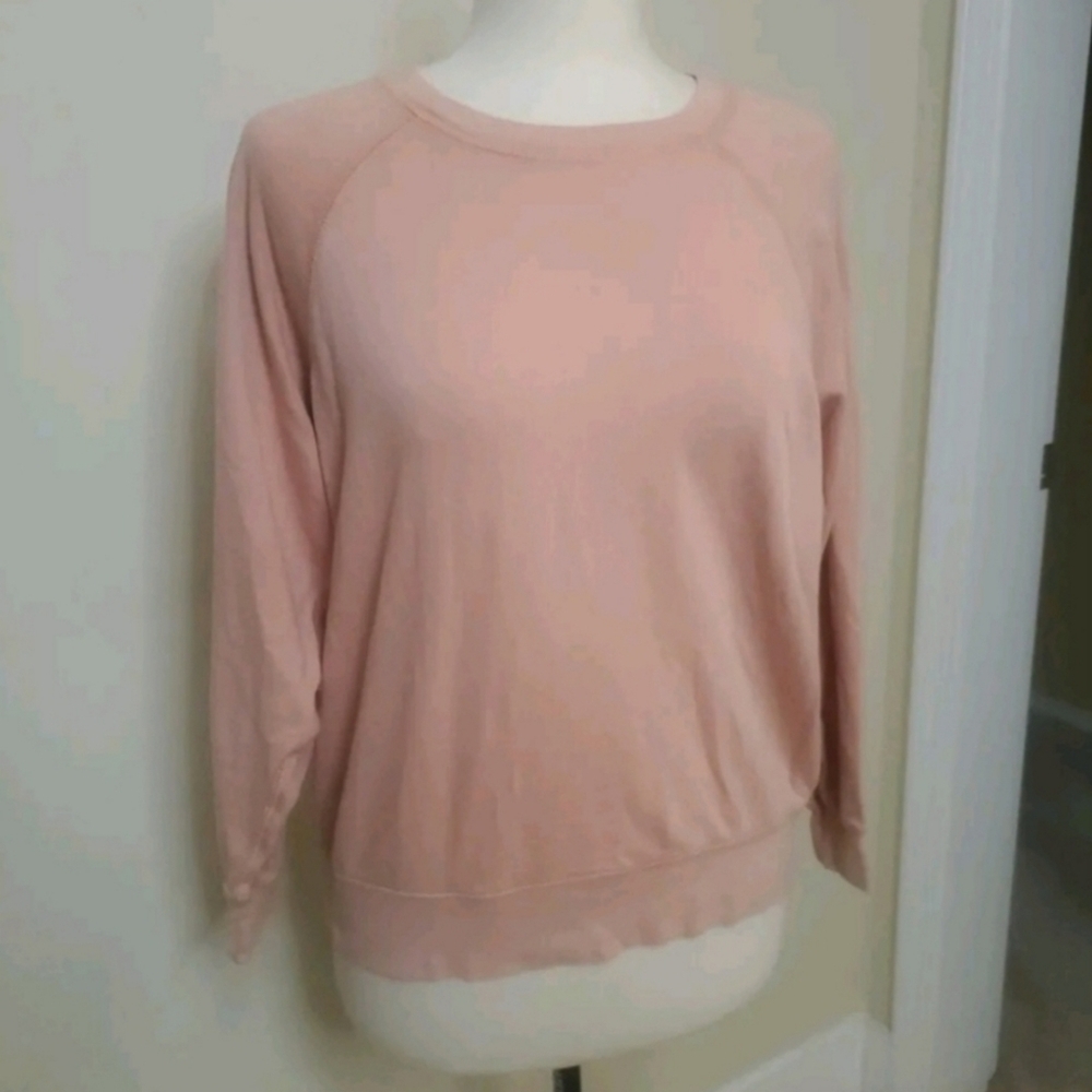 J.CREW Magic Rinse Crewneck Sweater Salmon Peach XS